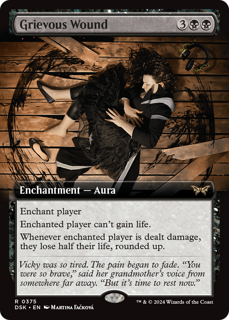 Grievous Wound (Extended Art) (375) [Duskmourn: House of Horror] foil - Deck Out Gaming