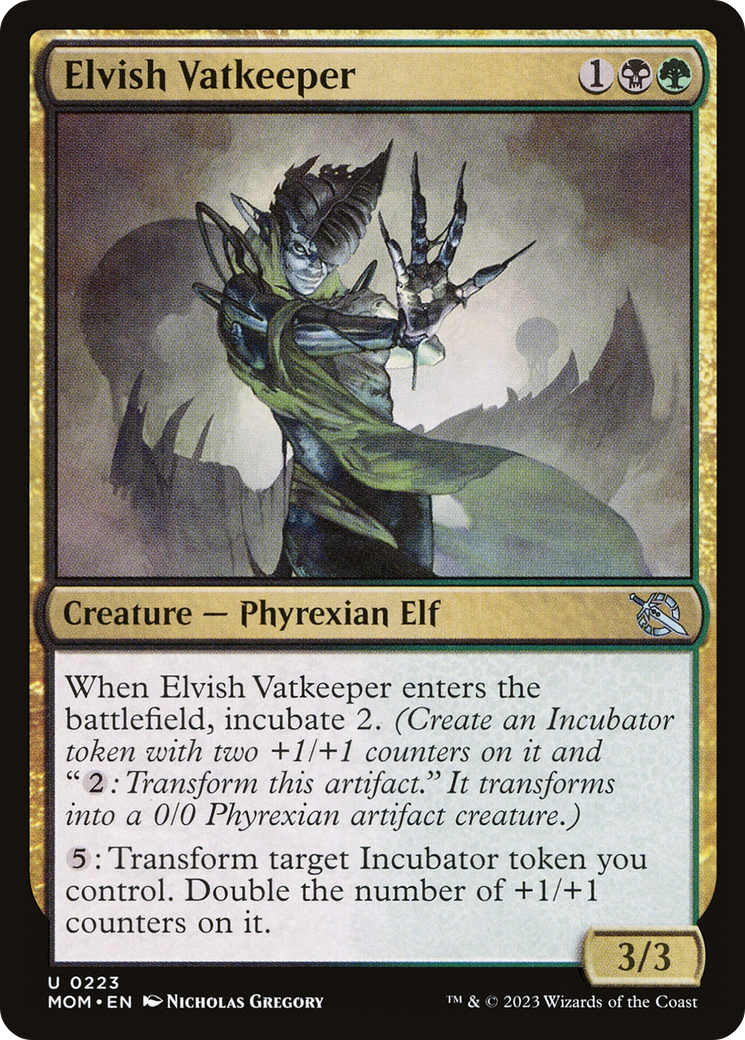 Elvish Vatkeeper (223) [March of the Machine] foil - Deck Out Gaming