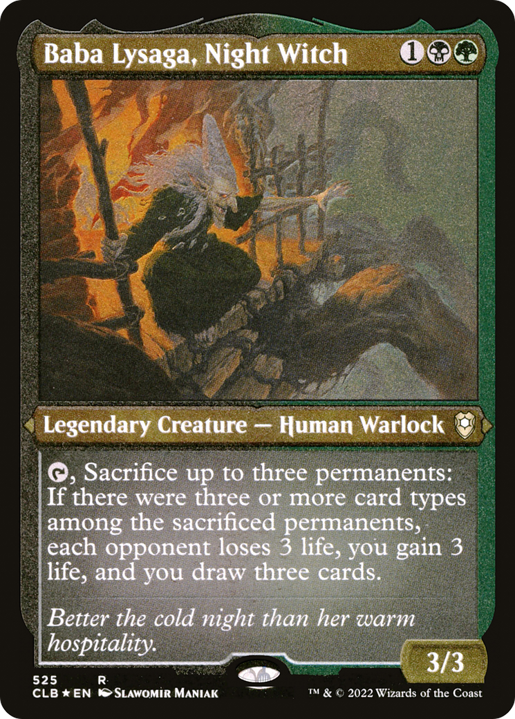 Baba Lysaga, Night Witch (525) [Commander Legends: Battle for Baldur's Gate] etched - Deck Out Gaming