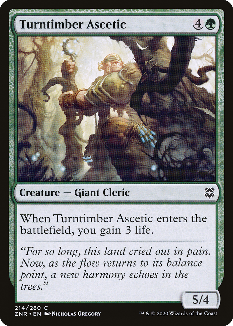 Turntimber Ascetic (214) [Zendikar Rising] - Deck Out Gaming