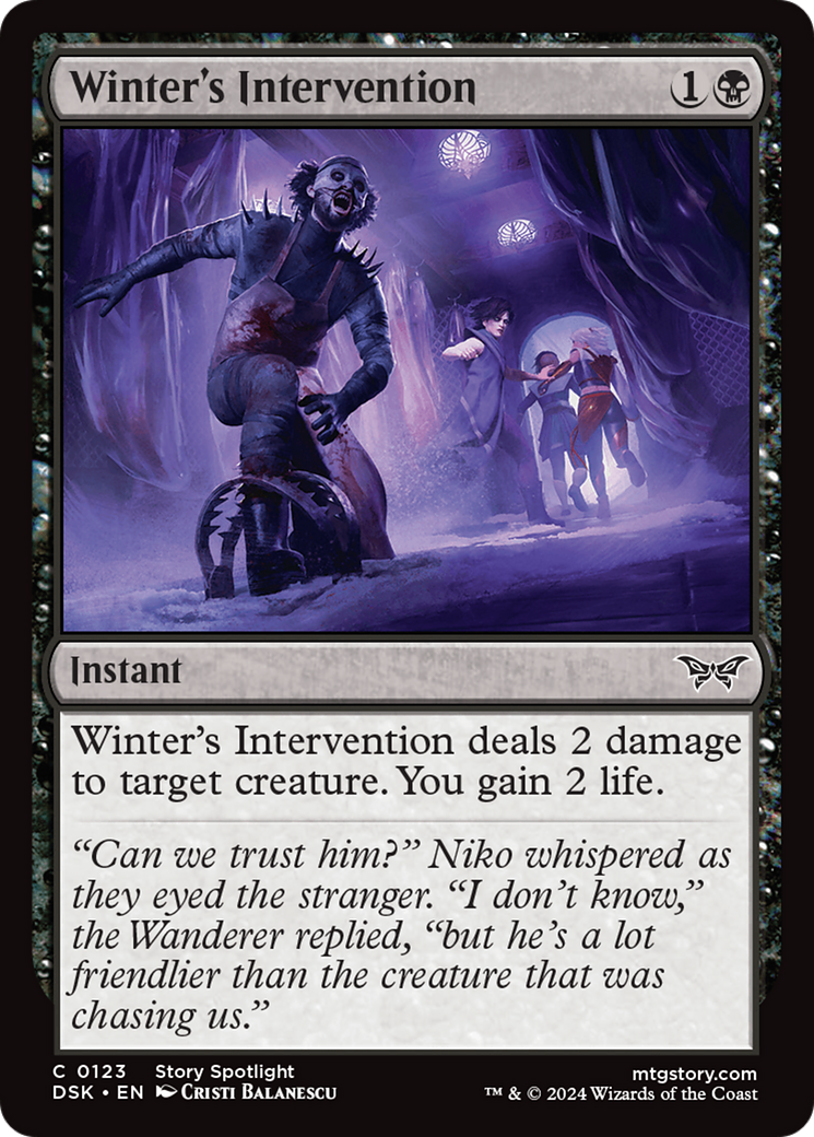 Winter's Intervention (123) [Duskmourn: House of Horror] - Deck Out Gaming