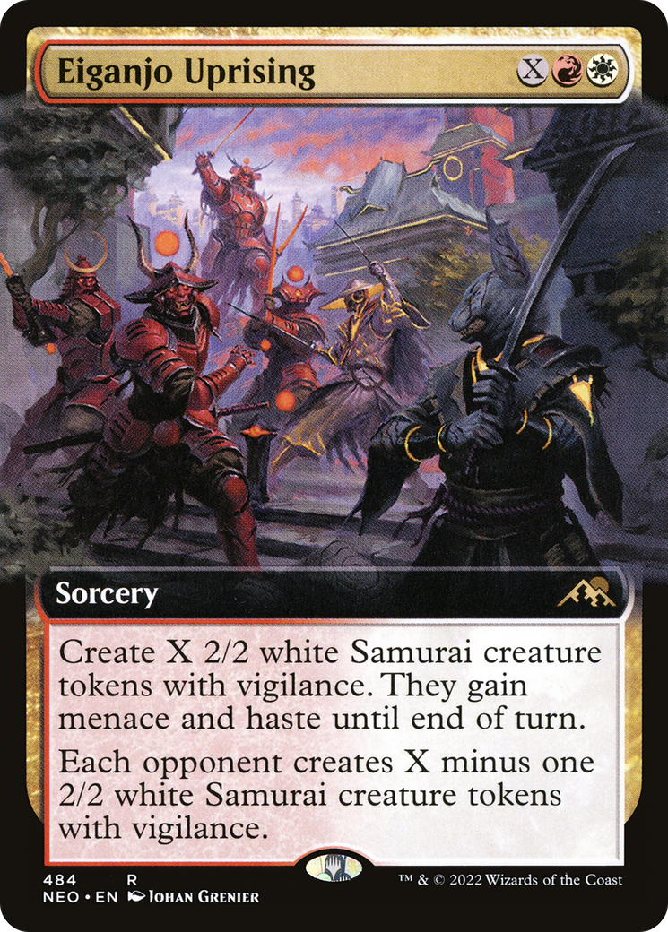 Eiganjo Uprising (Extended Art) (484) [Kamigawa: Neon Dynasty] foil - Deck Out Gaming