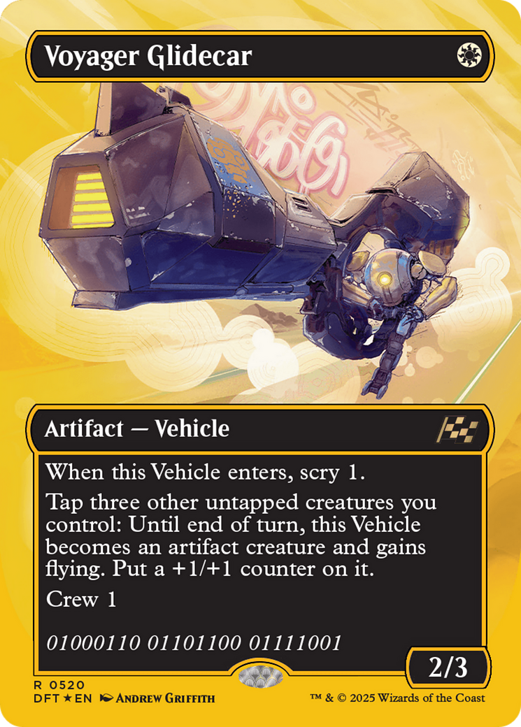 Voyager Glidecar (Borderless) (First-Place Foil) (520) [Aetherdrift] foil - Deck Out Gaming