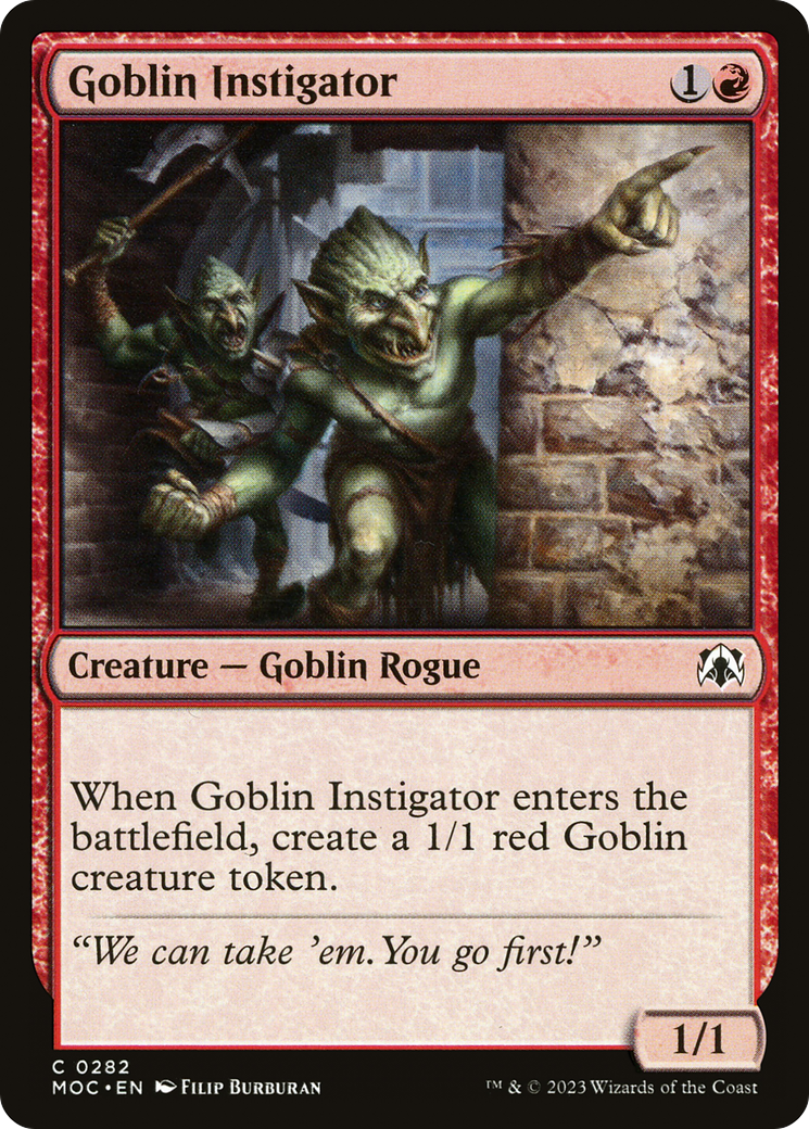 Goblin Instigator (282) [March of the Machine Commander] - Deck Out Gaming