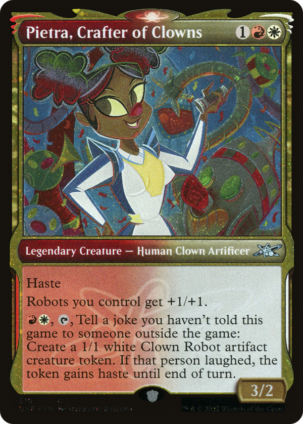 Pietra, Crafter of Clowns (Showcase) (Galaxy Foil) (519) [Unfinity] foil - Deck Out Gaming