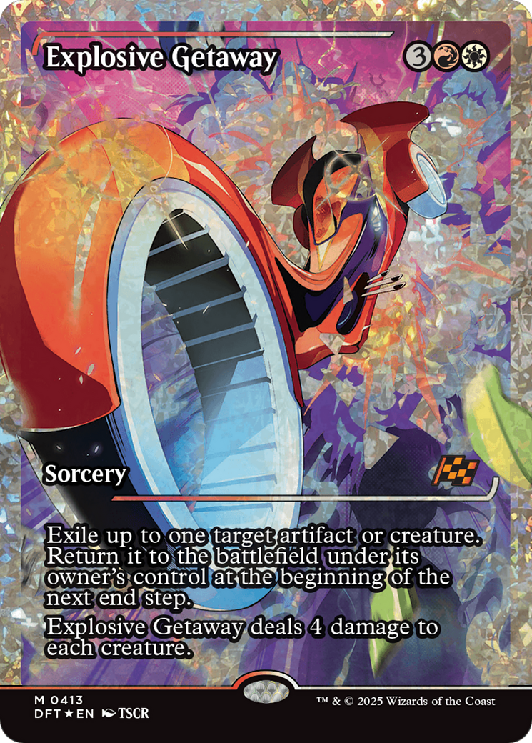 Explosive Getaway (Showcase) (Fracture Foil) (413) [Aetherdrift] foil - Deck Out Gaming