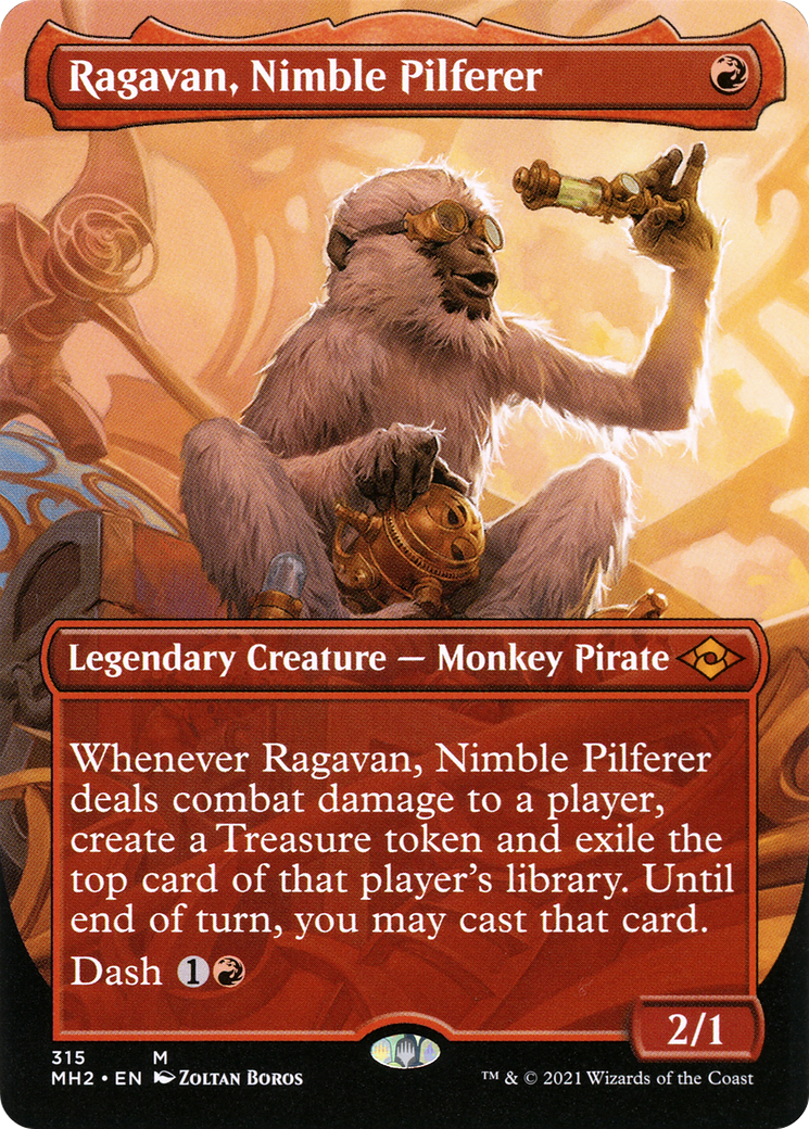 Ragavan, Nimble Pilferer (Borderless) (315) [Modern Horizons 2] foil - Deck Out Gaming