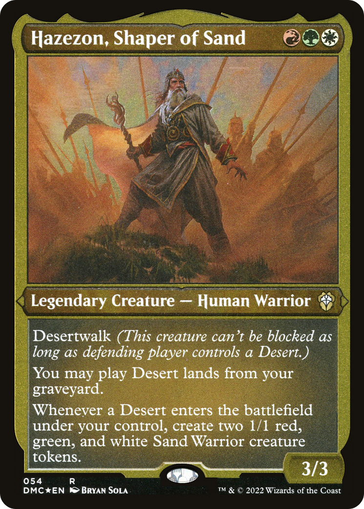 Hazezon, Shaper of Sand (54) [Dominaria United Commander] etched - Deck Out Gaming