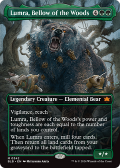 Lumra, Bellow of the Woods (Borderless) (0342) (342) [Bloomburrow] foil - Deck Out Gaming