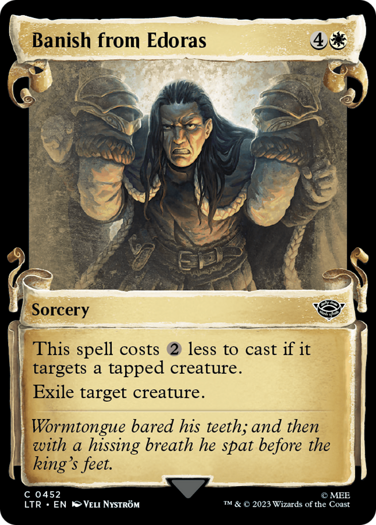 Banish from Edoras (Showcase Scrolls) (452) [The Lord of the Rings: Tales of Middle-earth] foil - Deck Out Gaming