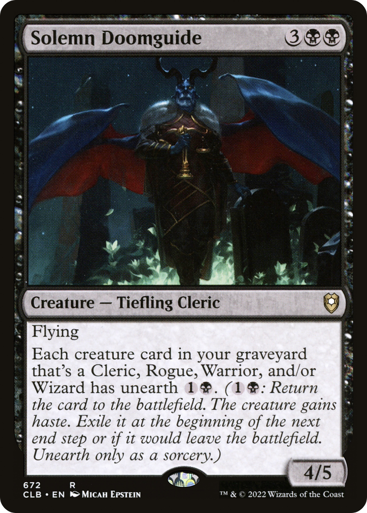 Solemn Doomguide (672) [Commander Legends: Battle for Baldur's Gate] - Deck Out Gaming