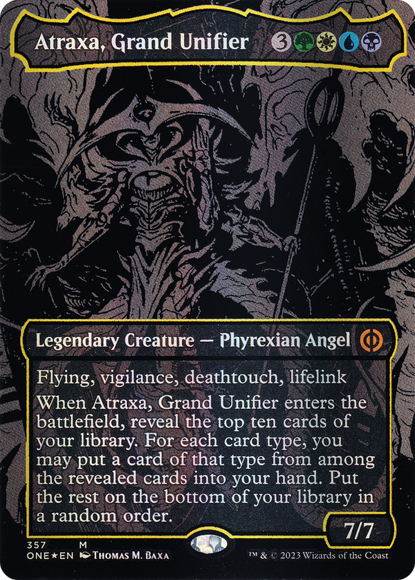 Atraxa, Grand Unifier (Oil Slick Raised Foil) (357) [Phyrexia: All Will Be One] foil - Deck Out Gaming