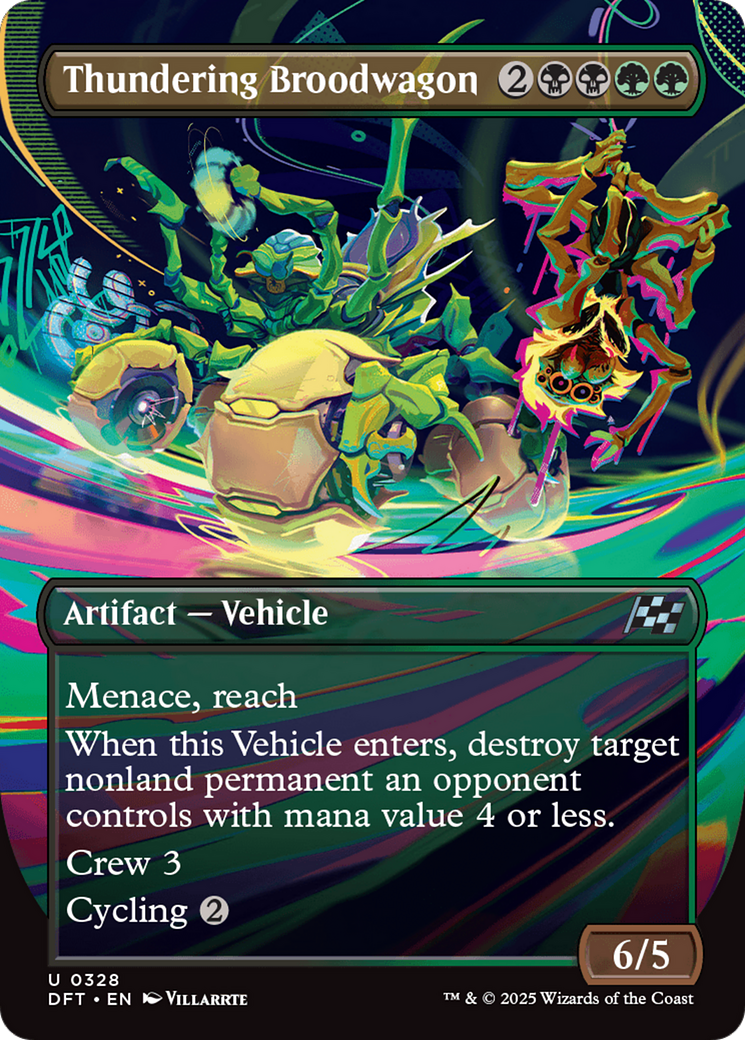 Thundering Broodwagon (Borderless) (328) [Aetherdrift] foil - Deck Out Gaming