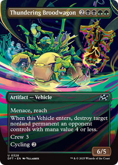 Thundering Broodwagon (Borderless) (328) [Aetherdrift] foil - Deck Out Gaming