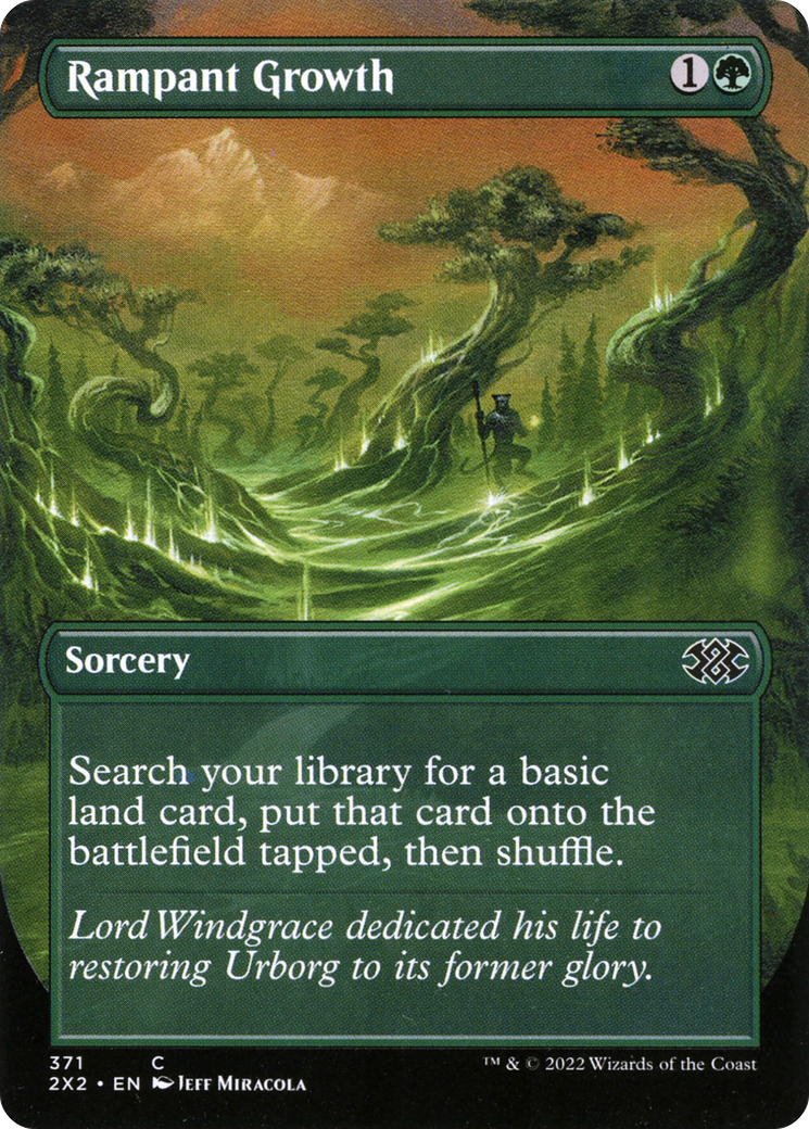 Rampant Growth (Borderless) (371) [Double Masters 2022] foil - Deck Out Gaming