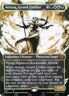 Atraxa, Grand Unifier (Showcase) (Step-and-Compleat Foil) (459) [Phyrexia: All Will Be One] foil - Deck Out Gaming