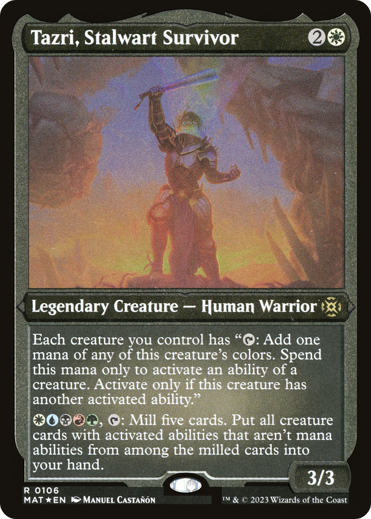 Tazri, Stalwart Survivor (106) [March of the Machine: The Aftermath] etched - Deck Out Gaming