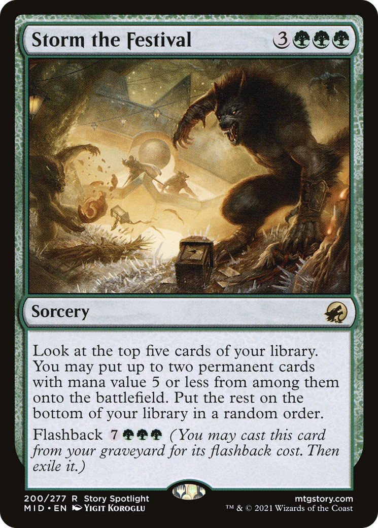 Storm the Festival (200) [Innistrad: Midnight Hunt] foil - Deck Out Gaming