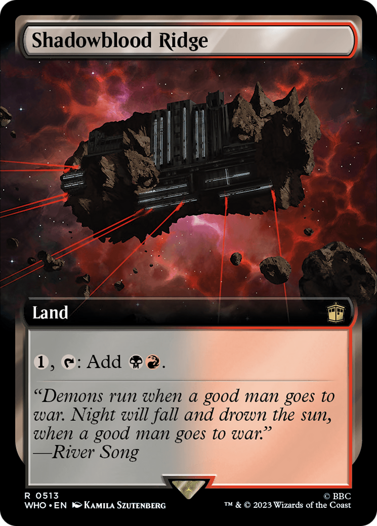 Shadowblood Ridge (Extended Art) (513) [Doctor Who] foil - Deck Out Gaming
