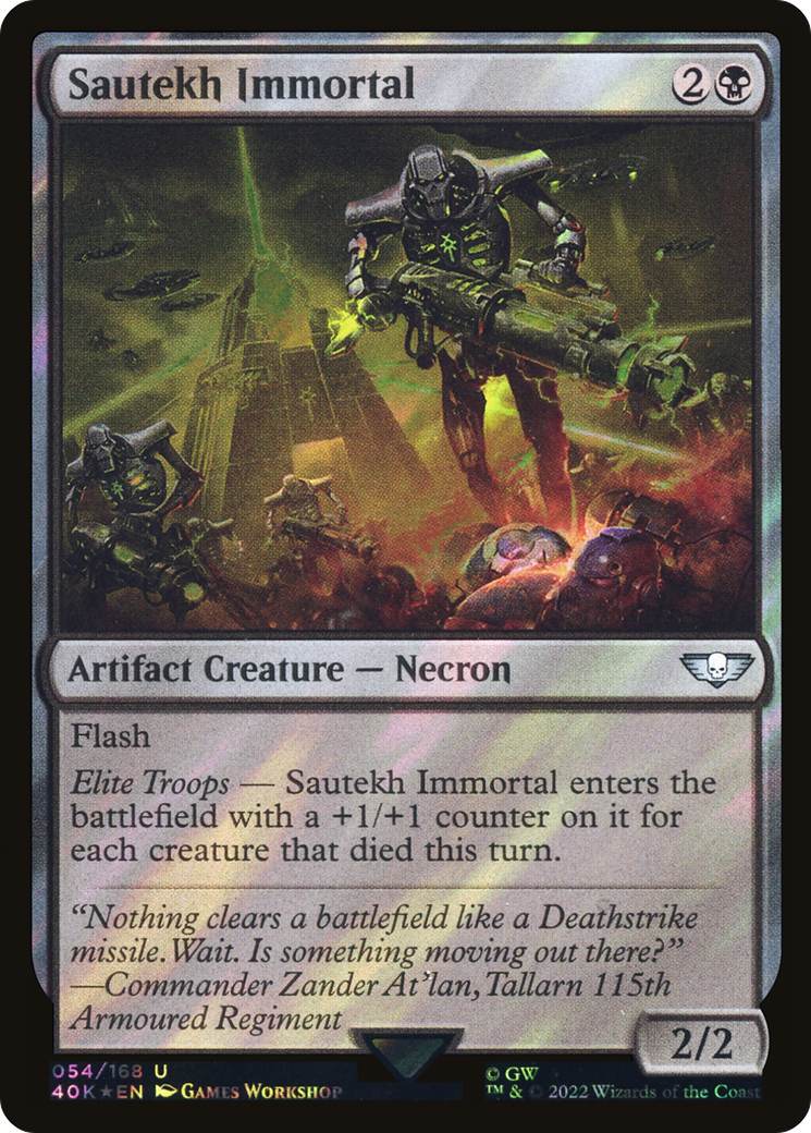Sautekh Immortal (Surge Foil) (54) [Warhammer 40,000 Commander] foil - Deck Out Gaming