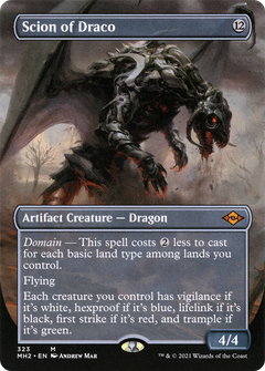 Scion of Draco (Borderless) (323) [Modern Horizons 2] foil - Deck Out Gaming