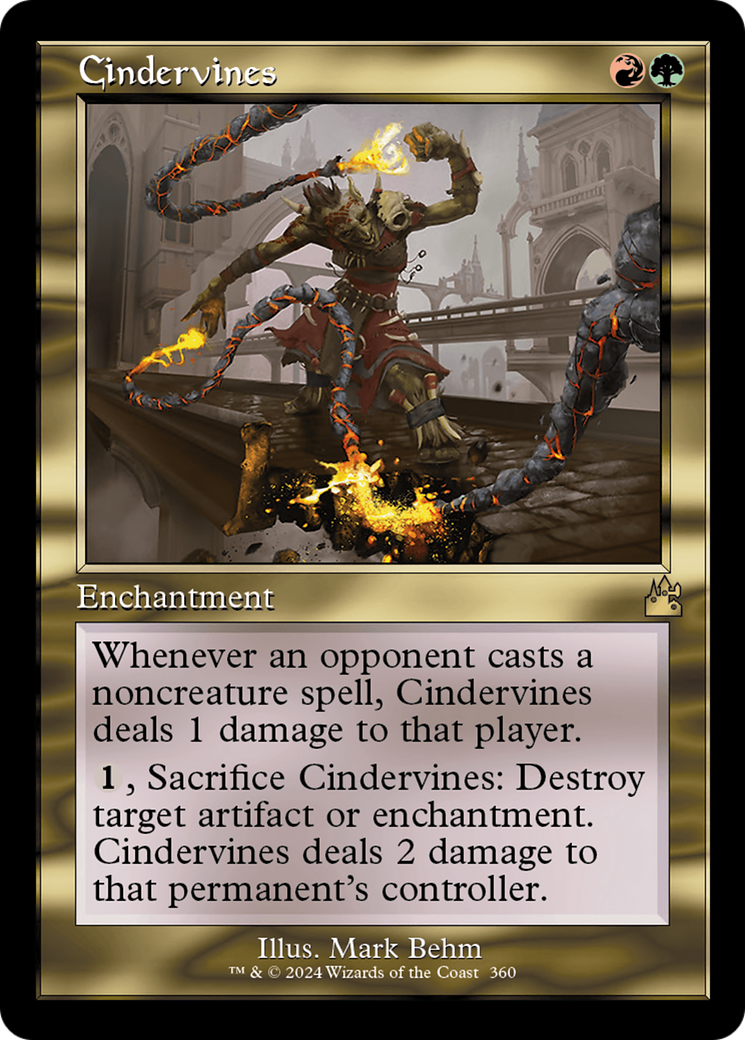 Cindervines (Retro Frame) (360) [Ravnica Remastered] - Deck Out Gaming