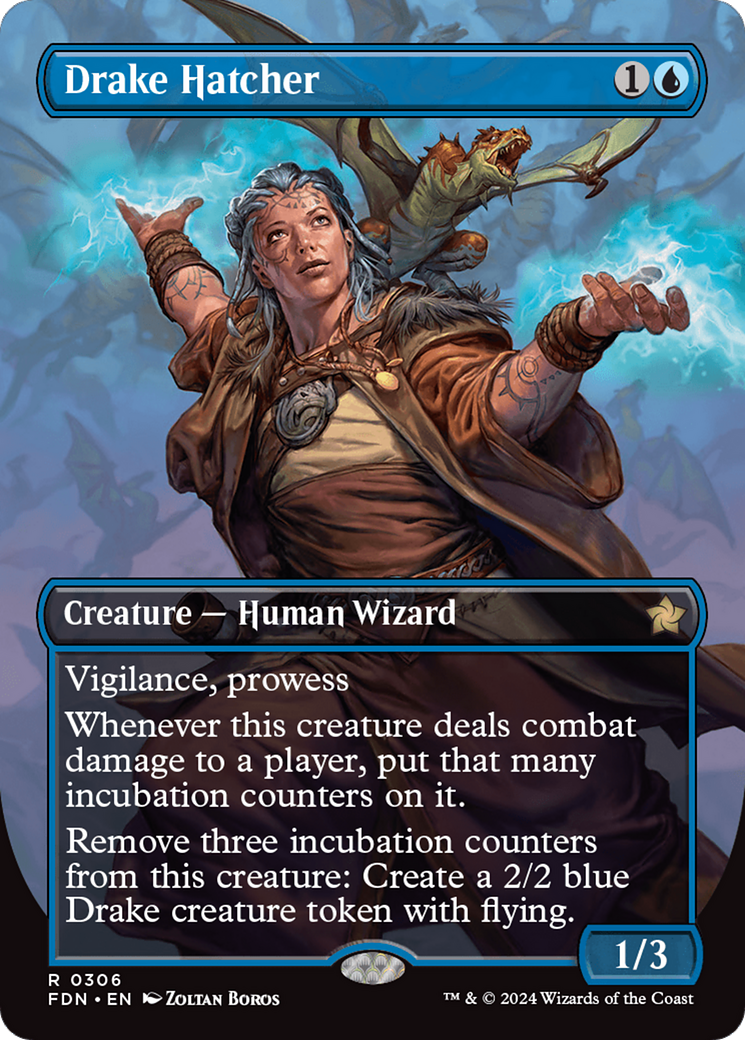 Drake Hatcher (Borderless) (306) [Foundations] foil - Deck Out Gaming
