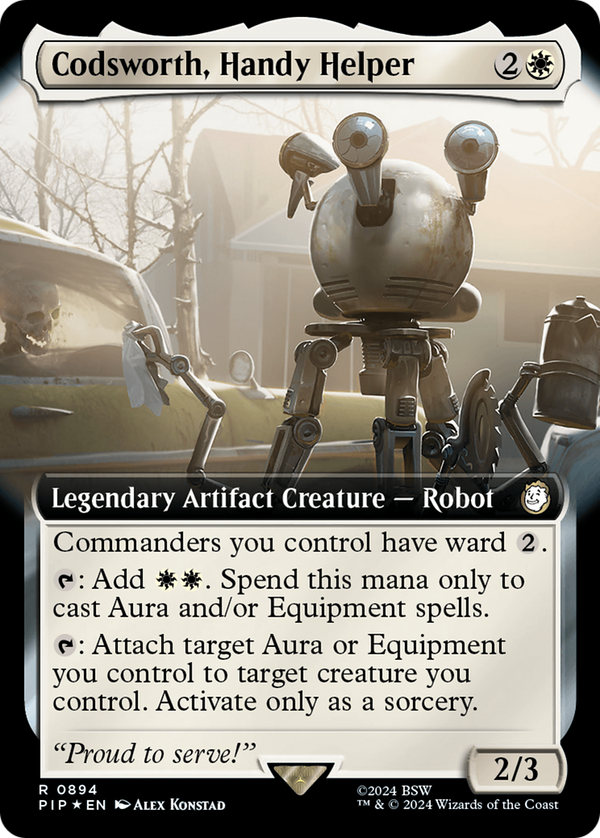 Codsworth, Handy Helper (Extended Art) (Surge Foil) (894) [Fallout] foil - Deck Out Gaming
