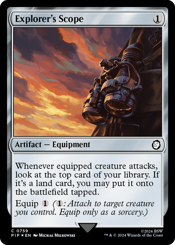 Explorer's Scope (Surge Foil) (759) [Fallout] foil - Deck Out Gaming