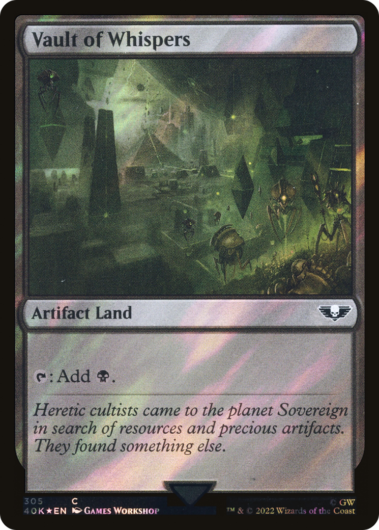 Vault of Whispers (Surge Foil) (305) [Warhammer 40,000 Commander] foil - Deck Out Gaming