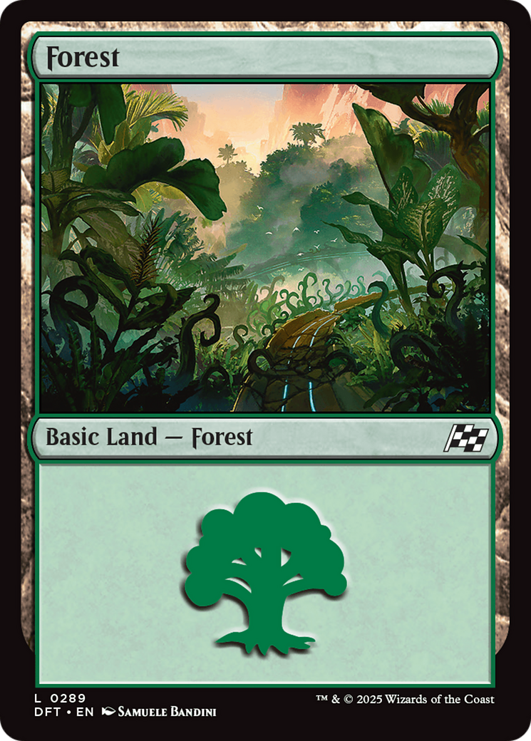 Forest (0289) (289) [Aetherdrift] foil - Deck Out Gaming