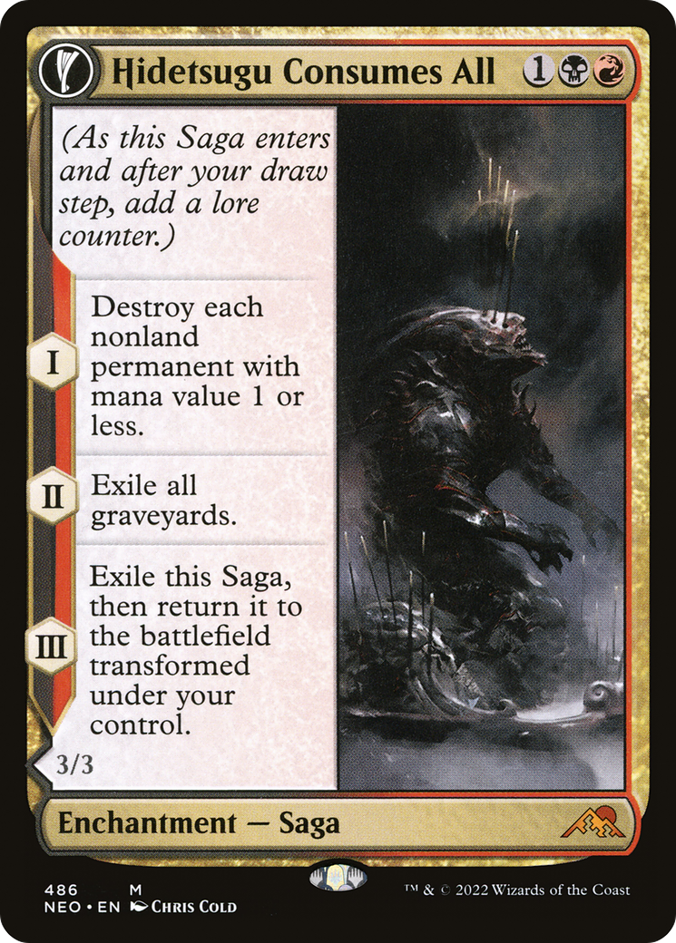 Hidetsugu Consumes All (Extended Art) (486) [Kamigawa: Neon Dynasty] - Deck Out Gaming