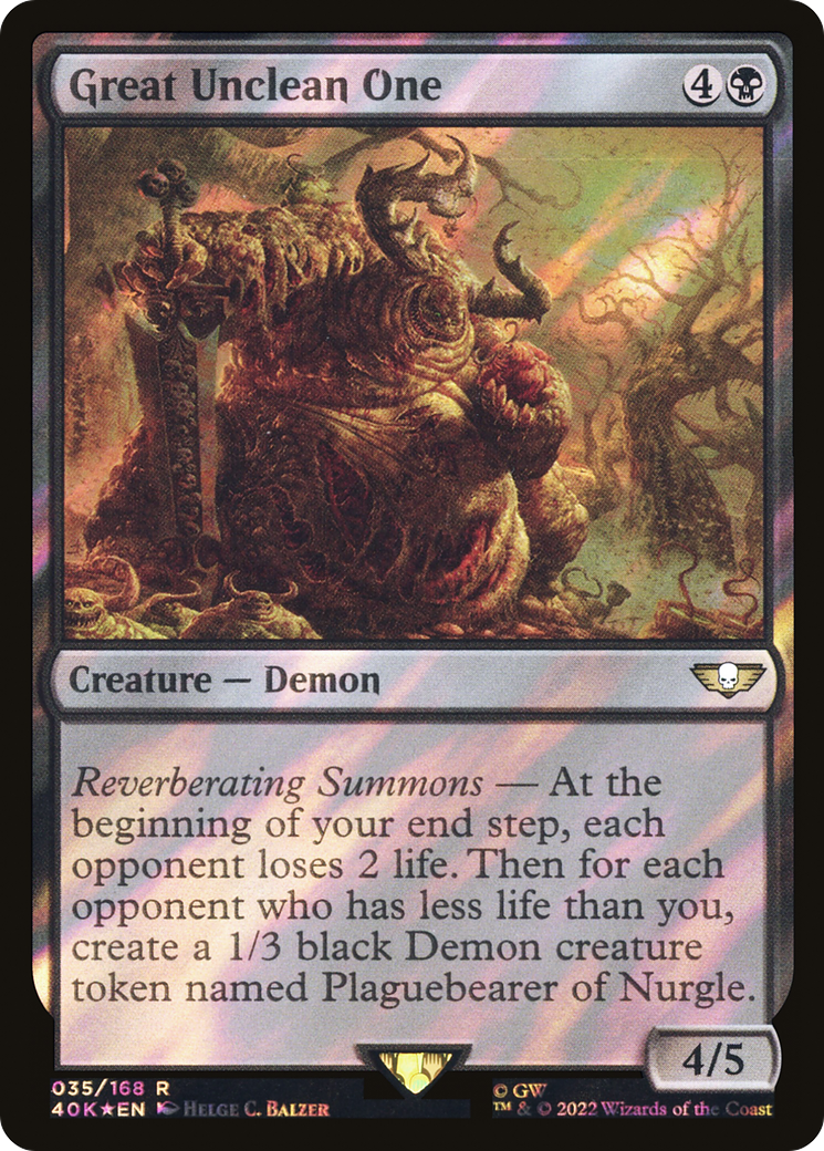 Great Unclean One (Surge Foil) (35) [Warhammer 40,000 Commander] foil - Deck Out Gaming