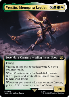 Vrestin, Menoptra Leader (Extended Art) (451) [Doctor Who] foil - Deck Out Gaming