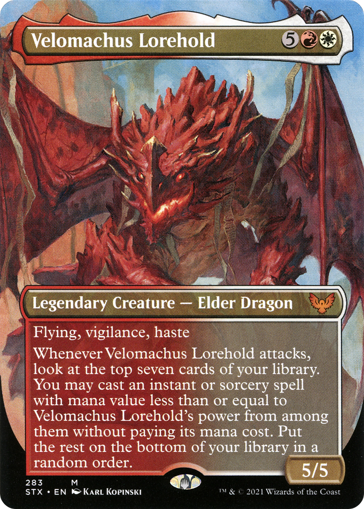 Velomachus Lorehold (Borderless) (283) [Strixhaven: School of Mages] foil - Deck Out Gaming