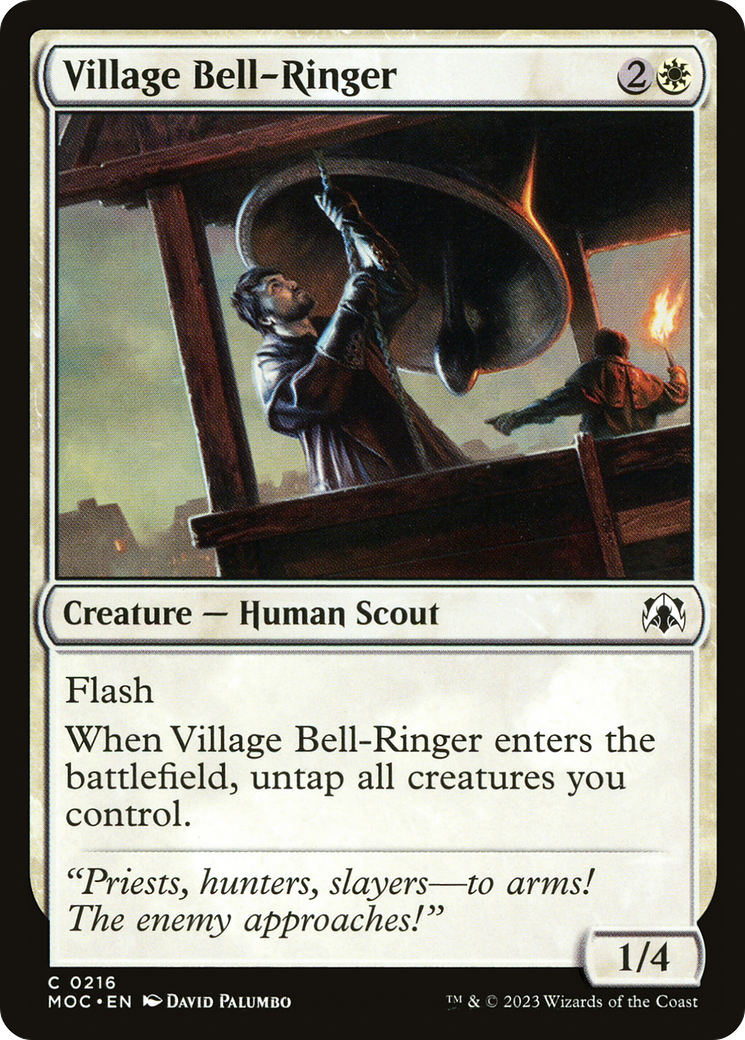 Village Bell-Ringer (216) [March of the Machine Commander] - Deck Out Gaming