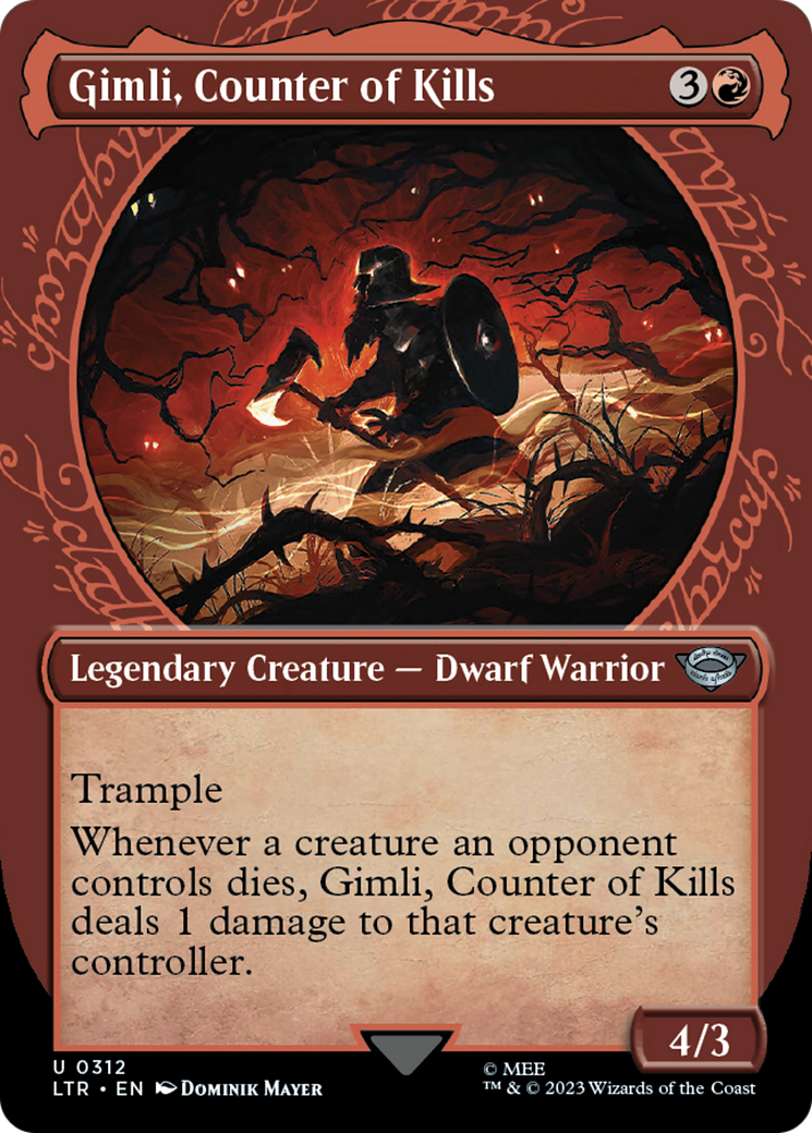 Gimli, Counter of Kills (Showcase) (312) [The Lord of the Rings: Tales of Middle-earth] foil - Deck Out Gaming