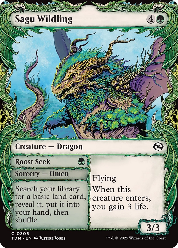 Sagu Wildling (Showcase) (306) [Tarkir: Dragonstorm] foil - Deck Out Gaming