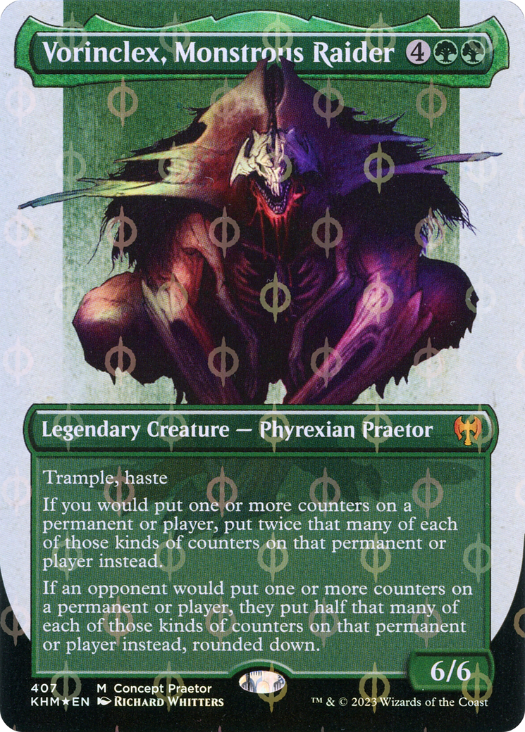 Vorinclex, Monstrous Raider (Concept Praetor) (Step-and-Compleat Foil) (407) [Phyrexia: All Will Be One] foil - Deck Out Gaming