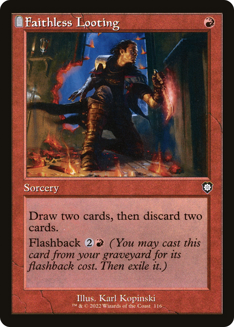Faithless Looting (Retro Frame) (116) [Commander: The Brothers' War] - Deck Out Gaming