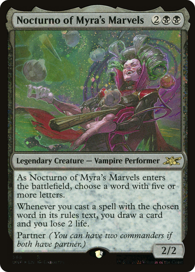 Nocturno of Myra's Marvels (Galaxy Foil) (368) [Unfinity] foil - Deck Out Gaming
