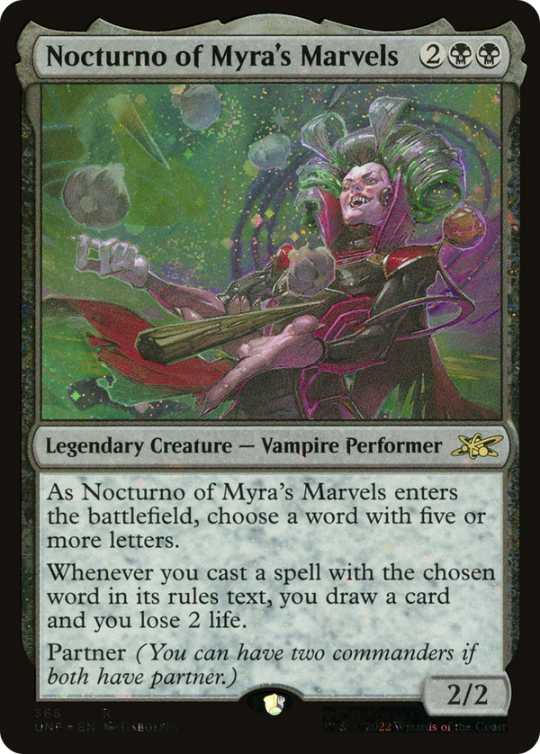 Nocturno of Myra's Marvels (Galaxy Foil) (368) [Unfinity] foil - Deck Out Gaming