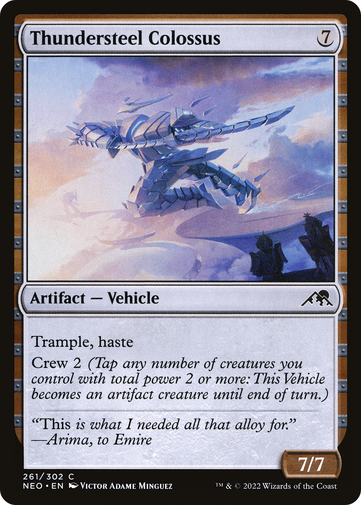 Thundersteel Colossus (261) [Kamigawa: Neon Dynasty] foil - Deck Out Gaming