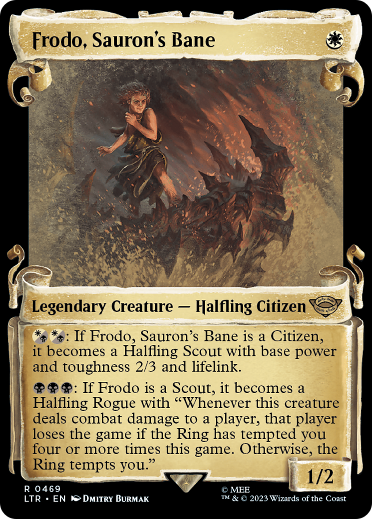 Frodo, Sauron's Bane (Showcase Scrolls) (469) [The Lord of the Rings: Tales of Middle-earth] - Deck Out Gaming