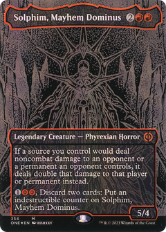 Solphim, Mayhem Dominus (Oil Slick Raised Foil) (354) [Phyrexia: All Will Be One] foil - Deck Out Gaming
