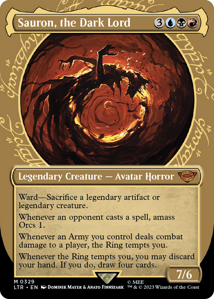Sauron, the Dark Lord (Showcase) (329) [The Lord of the Rings: Tales of Middle-earth] - Deck Out Gaming