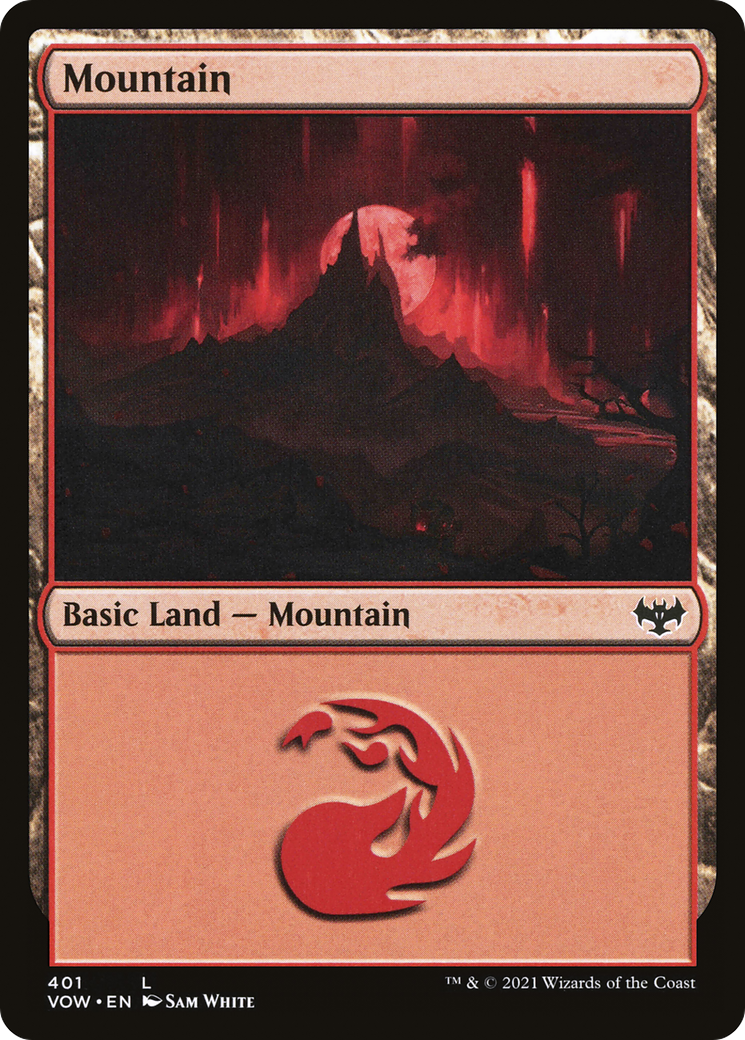 Mountain (401) (401) [Innistrad: Crimson Vow] foil - Deck Out Gaming
