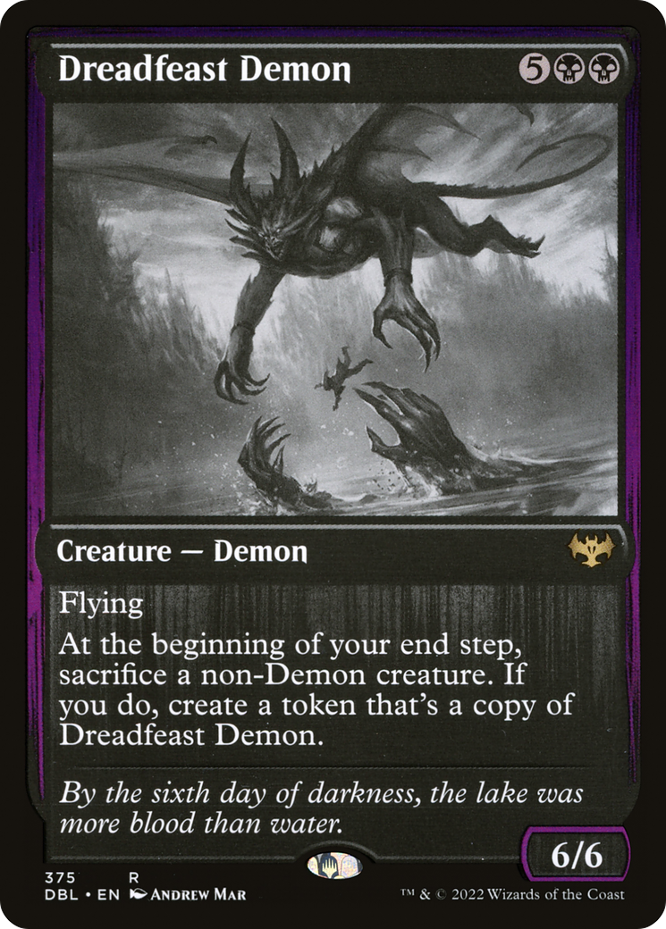 Dreadfeast Demon (375) [Innistrad: Double Feature] foil - Deck Out Gaming