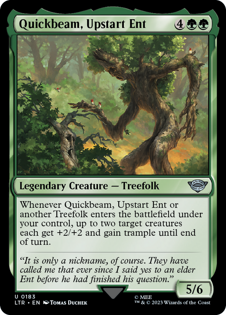 Quickbeam, Upstart Ent (183) [The Lord of the Rings: Tales of Middle-earth] foil - Deck Out Gaming