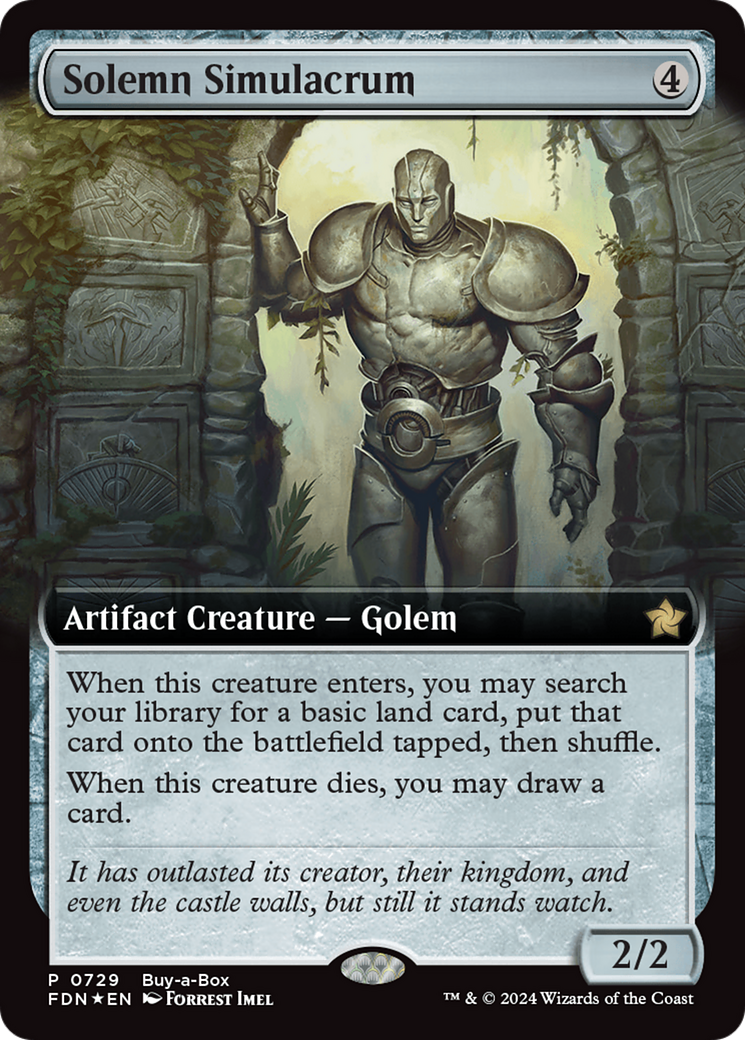 Solemn Simulacrum (729) [Foundations] foil - Deck Out Gaming